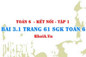 Bài 3.1 trang 61 SGK Toán 6 tập 1 Kết nối tri thức